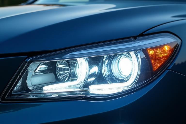 Lo stesso faro trasparente e come nuovo dopo il restauro