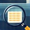 Icona di una lente d'ingrandimento per ispezione